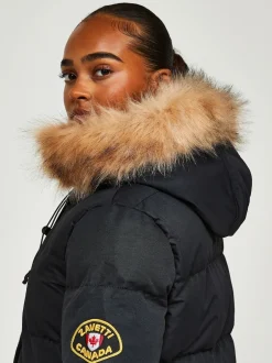 Zavetti Canada Jet Black - Womens Goshawa Puffer Parka Veste Best