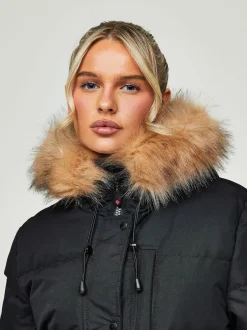 Zavetti Canada Jet Black - Womens Goshawa Puffer Parka Veste Best