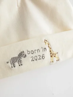 Jojo Maman Bébé Chapeau brodé Born in 2026 Outlet
