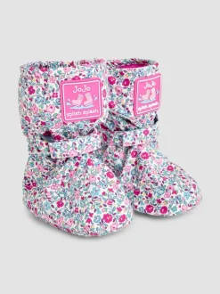 Jojo Maman Bébé Ditsy Imprimé Fleece Lined chaussons Sale