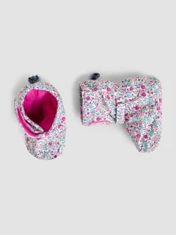 Jojo Maman Bébé Ditsy Imprimé Fleece Lined chaussons Sale