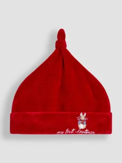 Jojo Maman Bébé Peter Rabbit™ Mon premier chapeau en velours de Noël Sale