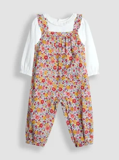 Jojo Maman Bébé Salopettes velours côtelé & Top Set Hot