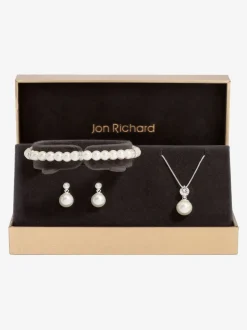 Jon Richard Crystal Pearl Trio Set - Livré dans un coffret cadeau. Sale
