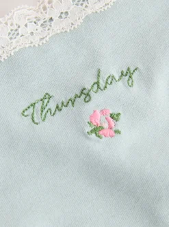 Next Jours de la semaine - Culotte en coton et dentelle 7 Pack String Outlet