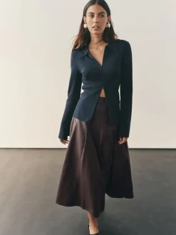 Nothing Ordinary Jupe Kilt mi-longue Nodinary en similicuir New