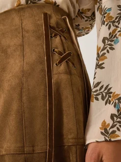 Monsoon Jupe mi-longue Macy en suédine Online