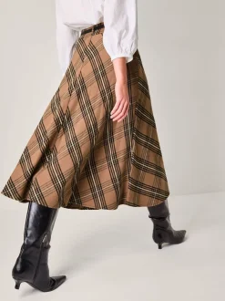 Monsoon Jupe mi-longue Willa à carreaux Outlet