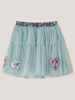 Monsoon Jupe en tulle avec ornements cœur Discount