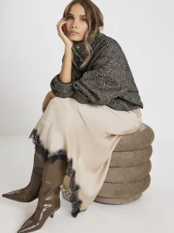 River Island Jupe en satin avec dentelle Sale