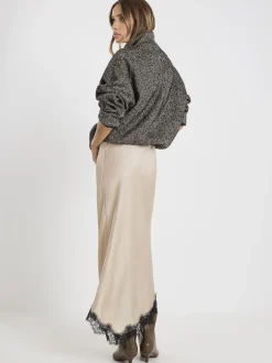 River Island Jupe en satin avec dentelle Sale