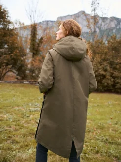 Seraphine kaki - Parka de maternité et de bébé 3 en 1 avec doublure en imitation peau de mouton Online