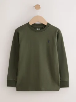 Next Kaki/Fauve/Violet/Marine - Lot de 4 T-shirts à manches longues et confortables (3-16ans) New