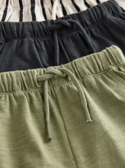 Next Kaki/vert - Manches courtes T-shirt & Survêtement Set 3 Pack (3mths-7yrs) Discount