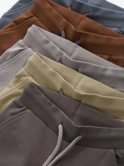 Next - Lot de 5 joggings (3mois-7ans) Khaki/Gris/Bleu Hot