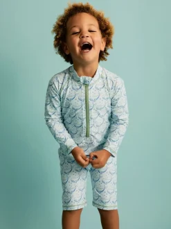 KIDLY by MORI Combinaison anti-soleil Bleu à manches 3/4 Best