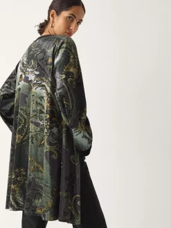 Monsoon Kimono Delta imprimé en velours