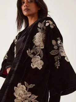 Monsoon Kimono Fia en velours brodé fleuri Best