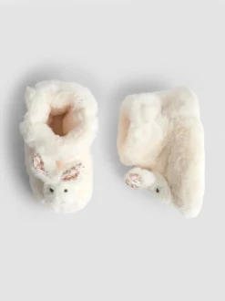 Jojo Maman Bébé Lapin blanc - Chaussons bottes en peluche Clearance