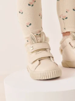 Next Lapin blanc os - Baskets montantes à lanières à fermeture par effleurement Clearance