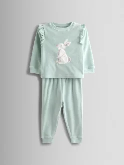 Jojo Maman Bébé - Joli pyjama à fleurs Lapin bleu Outlet