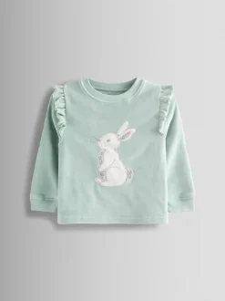 Jojo Maman Bébé - Joli pyjama à fleurs Lapin bleu Outlet
