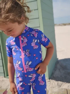 Next - Maillot de bain Sunsafe (3mths-10yrs) Lapin Bleu cobalt Clearance