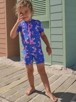 Next - Maillot de bain Sunsafe (3mths-10yrs) Lapin Bleu cobalt Clearance