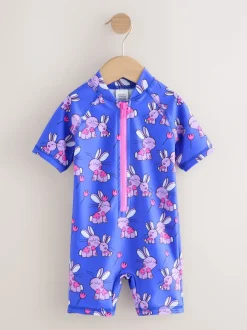 Next - Maillot de bain Sunsafe (3mths-10yrs) Lapin Bleu cobalt Clearance