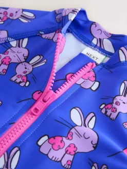 Next - Maillot de bain Sunsafe (3mths-10yrs) Lapin Bleu cobalt Clearance