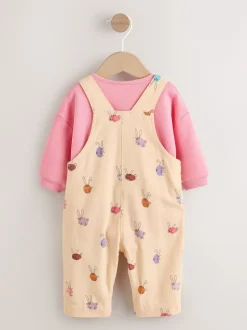 Next Lapin crème/rose - Ensemble deux pièces salopette et body bébé (0mois-3ans) Online