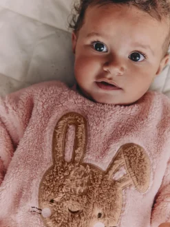 Next Lapin rose - Ensemble de Hauts et Leggings en polaire Bébé 2 pièces (0mois-2ans) Sale