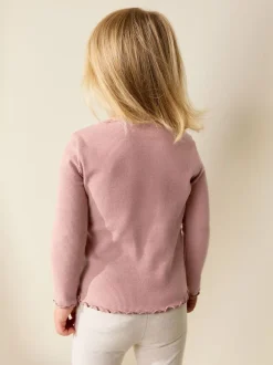 Next Lapin rose - Haut côtelé brodé à manches longues (3mois-7ans) New