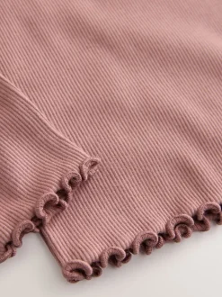 Next Lapin rose - Haut côtelé brodé à manches longues (3mois-7ans) New