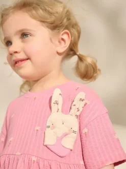 Next Lapin rose - Robe d’été en jersey (3mois à7ans) Outlet