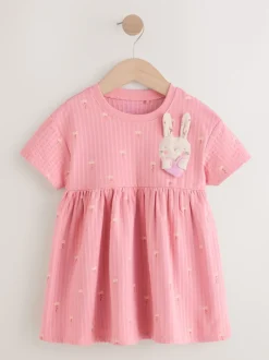 Next Lapin rose - Robe d’été en jersey (3mois à7ans) Outlet