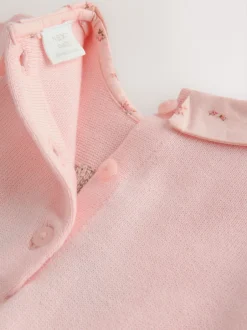 Next Lapin rose - Robe Twofer en maille bébé (0mois-2ans) Hot