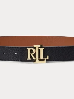 Lauren Ralph Lauren 2.5cm Ceinture réversible en cuir galet à logo Clearance