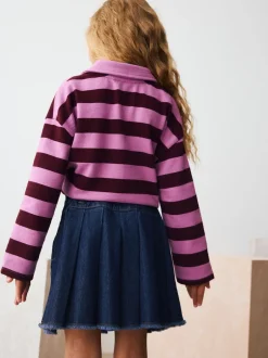 Next Lave-vaisselle foncé - Jupe plissée en jean (3-16ans) Discount