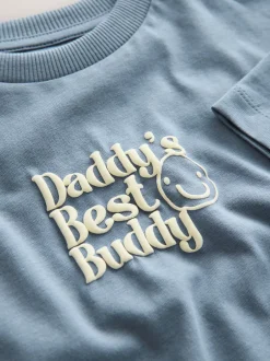 Next - Petit t-shirt graphique à manches courtes (3mois à7ans) Le meilleur compagnon bleu du papa Sale