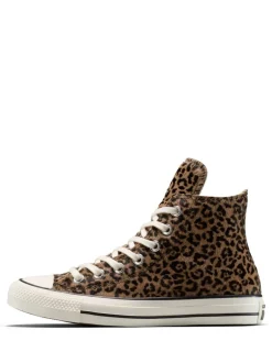 Converse Leopard Marron - Baskets Chuck Taylor en daim sur l’ensemble Clearance