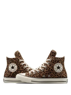 Converse Leopard Marron - Baskets Chuck Taylor en daim sur l’ensemble Clearance