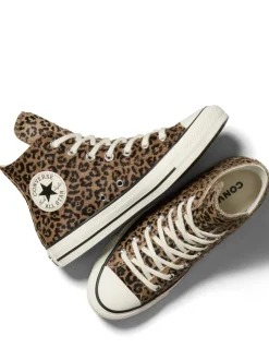Converse Leopard Marron - Baskets Chuck Taylor en daim sur l’ensemble Clearance