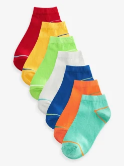 Next - Paquet de chaussettes de sport en coton riche 7 Les couleurs de l'arc-en-ciel Online