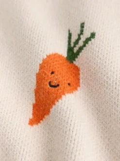 Next - Pull col rond en maille (3mois-7ans) Légumes neutres Outlet