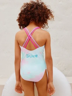 Next - Maillot de bain à double bretelle (3-16yrs) Licence Bleu Stitch Sale