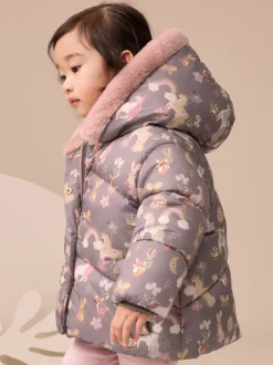 Next Licorne Damson - Manteau rembourré résistant à la douche avec bordure en fausse fourrure (3mois7ans) Best