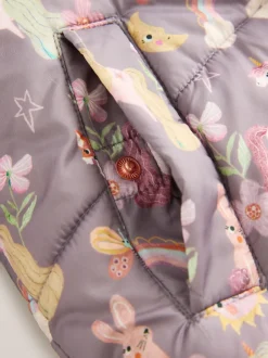 Next Licorne Damson - Manteau rembourré résistant à la douche avec bordure en fausse fourrure (3mois7ans) Best