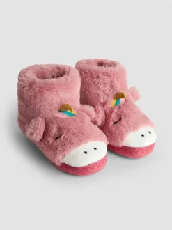 Jojo Maman Bébé Licorne rose - Chaussons bottes en peluche