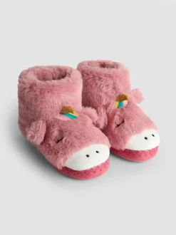 Jojo Maman Bébé Licorne rose - Chaussons bottes en peluche